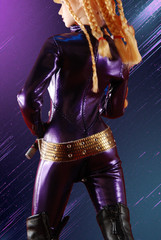 IRIS 1/6 Gunmetal Purple Catsuit Set for TBL/Phicen S07C/S10/S18/S22/S23