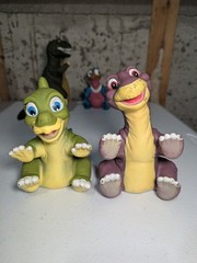 Pizza Hut 1988 THE LAND BEFORE TIME Six (6) Hand Puppets COMPLETE SET