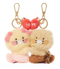 KAKAO Friends LOVE Magnet Valentine CHOONSIK Plushie Keyring Set + Track