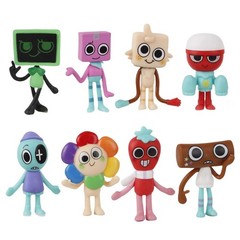 8pc/Set PVC 3 1/2 inch Dandy’s World Figure Toys Dandy Vee Sprout Astro