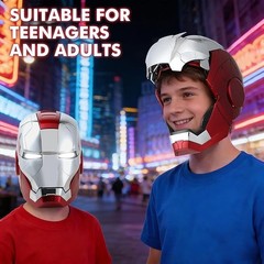 Iron Man MK5 Voice Control Helmet Wearable Cosplay Mask LED Jarvis Auto Open