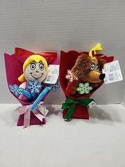 2 pk The Grinch Christmas Plush Bouquet with Removable Plush Max & Cindy Lou Who