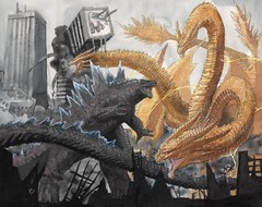 BANDAI SPIRITS GODZILLA AND GHIDORAH 3 HEADED DRAGON NIB 2 FIGURE LOT SALE