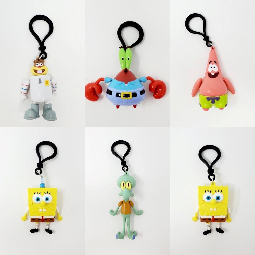 SpongeBob SquarePants Chibi In Motion Complete Set of 6 REGULAR Danglers