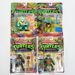 TMNT Playmates Sealed Figure Lot Ray Fillet Genghis Frog Leonardo Michelangelo