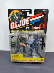 GI Joe vs Cobra DUKE VS COBRA COMMANDER 3.75″ Action Figure Set 2 Pack V2