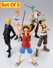 S.H.Figuarts One Piece Luffy Zoro Nami Usopp Sanji Set of 5 Romance Dawn New