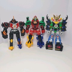 Power Rangers Wild Force Megazord Lot Red Green Yellow Blue Black Action Figures