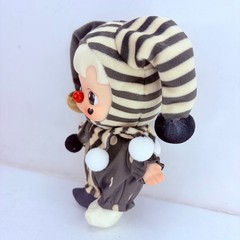 POP MART Why So Serious Series Hacipupu Pendant Plush Doll – Sliver Mist Clown