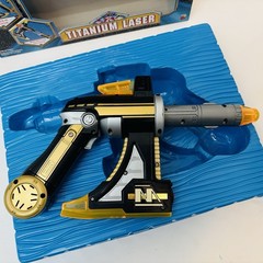 Vintage Bandai Power Rangers Lightspeed Rescue Titanium Laser In Box Working