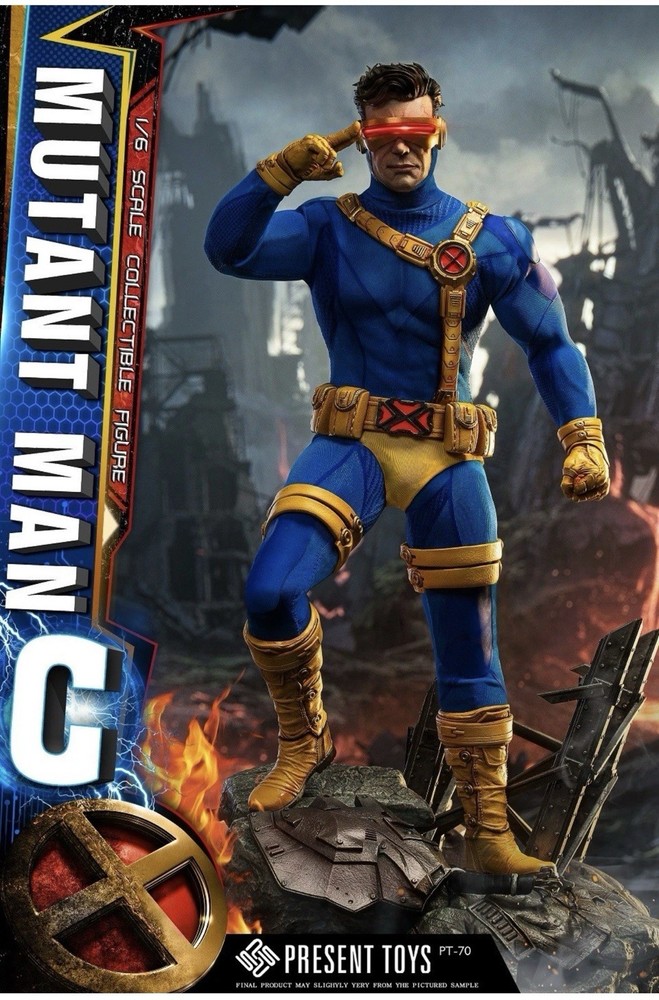 1/6 X-Men Cyclops DELUXE Figure U.S SELLER Present Toys Hot Mutant,Jacket, Base