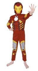 Avengers Iron man Deluxe Child Costume Size 6 to 8 Licenced By Rubie’s