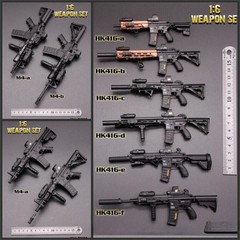 1:6 Scale M4 HK416 Assault Rifle Weapon Gun 12” Action Figure Soldier Plastic