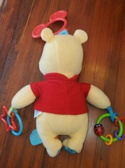 WINNIE THE POOH Disney Baby Toy Crib Stroller Teether Rattle Crinkle Plush