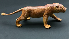 Vintage Hard Plastic Lion Cub African Safari Made in Hong Kong ~8″ with Tail