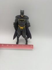 DC Batman Action Figure 7 in Plastic Gray/Black/Yellow Adjustable w/ Cape
