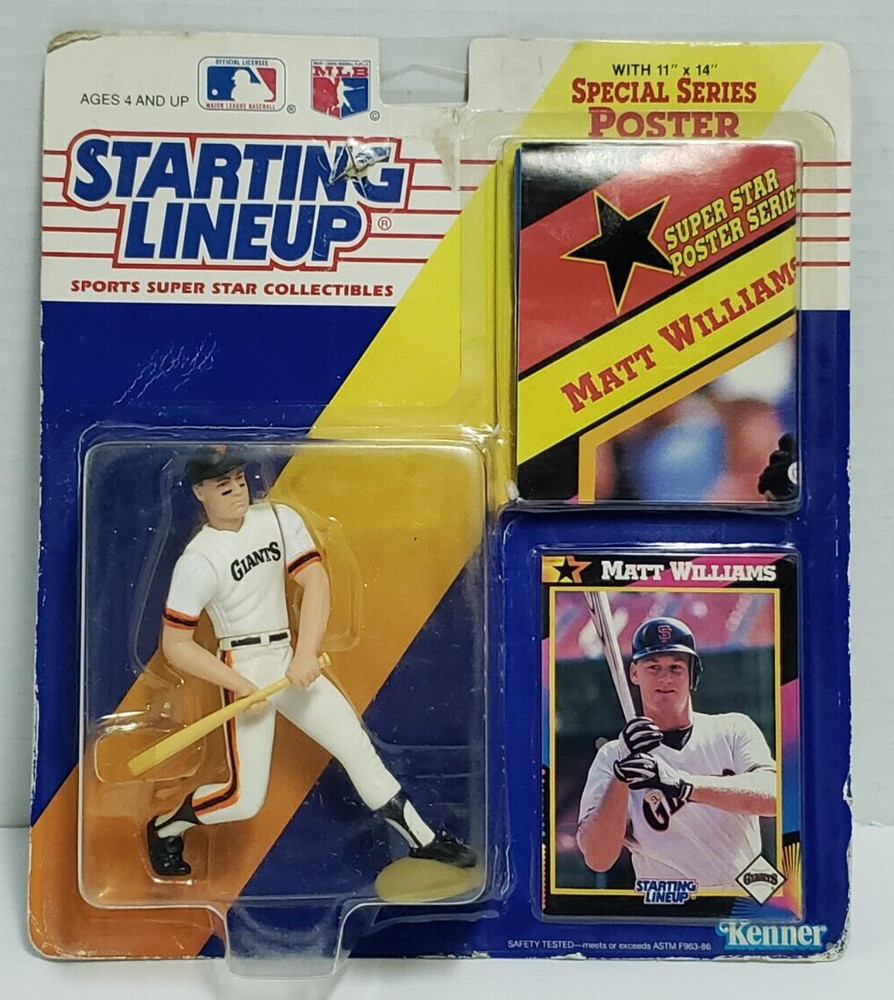 MATT WILLIAMS – San Francisco Starting Lineup SLU MLB 1992 Figure, Poster, Card