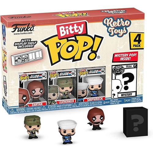 Funko Bitty POP! 4-Pack – Retro Toys (GI Joe) – ZARTAN, LEATHERNECK, SHIPWRECK+