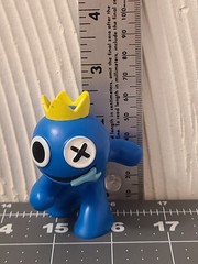 Lot of 3 Rainbow Friends Blue Cyan Metallic Orange Figures 2.5″ Cake Toppers
