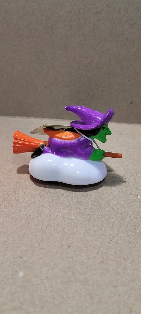 Hard Plastic Flying Witch on Broom Halloween “Pullback Racer”
