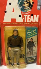 Vintage 80s Galoob A-TEAM Action Figures Lot 3 B.A. Murdock Hannibal Sealed MOC