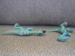 Dinosaur Train OLLIE 118 & OREN 119 Ornithomimus figure lot 2010 Learning Henson