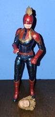 Marvel Legends Captain Marvel Action Figure Has Extra Head, No Extra Hands