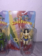 🔥New Red Platinum Super Friends Wonder Woman🔥 In Hand!! And Riddler Lot Of 2
