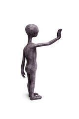 Grey Alien Figurine 18cm Puck UFO Sci-Fi Collectible Close Encounters Inspired