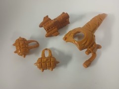 Vtg Extreme Dinosaurs Bullzeye LAUNCHER gold gun weapon accessory part Lot