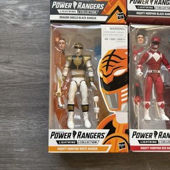 Power Rangers Lightning Collection Lot – MMPR Red, White & 2x Black Rangers