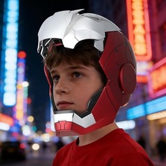 Iron Man MK5 Voice Control Helmet Wearable Cosplay Mask LED Jarvis Auto Open