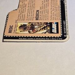 1984 Vintage G.I. JOE DOC French Canadian Bilingual English File Card Medic