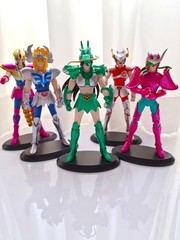 5Pcs Saint Seiya Figures 19cm Seiya Ikki Hyoga Shiryu Anime Collectible Toy