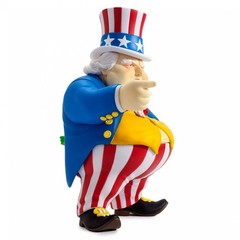 KidRobot UNCLE SCAM 8 Inch Vinyl Figure Red, White Blue Edition by Ron English
