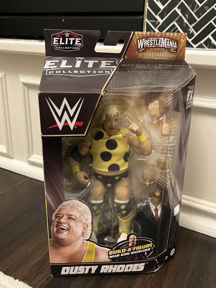 WWE Elite Series DUSTY RHODES Wrestlemania 39 Action Figure Mean Gene BAF NEW
