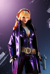 IRIS 1/6 Gunmetal Purple Catsuit Set for TBL/Phicen S07C/S10/S18/S22/S23
