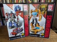2 Transformers Toys Heroic Optimus Prime & Bumble-bee Action Figures NIB NEW