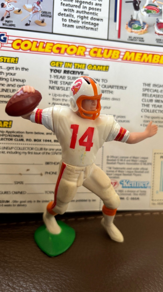 RARE HTF 1989 Vinny Testaverde Shawn King Starting Lineup LOOSE Tampa Bay Bucs