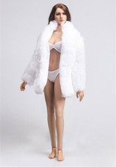 1/6 Scale Female Fur Coat Top Clothes For 12” TBL PH HOT TOYS Figure Body