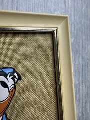 vintage Walt Disney 1960s DONALD DUCK puffy plastic Framed Wall Art