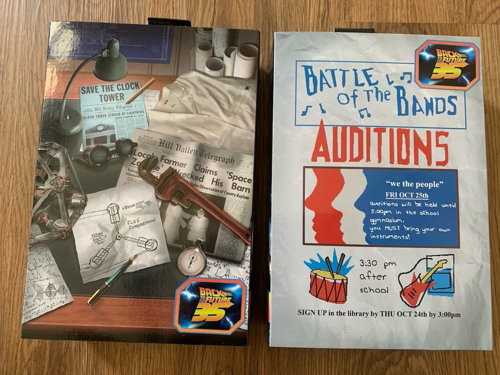 NECA Back to the Future – Ultimate Marty McFly (Audition) Doc Brown lot New