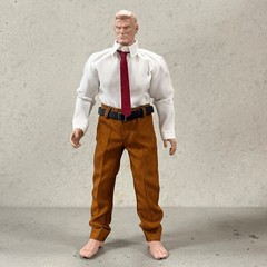 PB-CASSUP-TAN: 1/12 Tan Business Suit for 6″ muscular to medium body