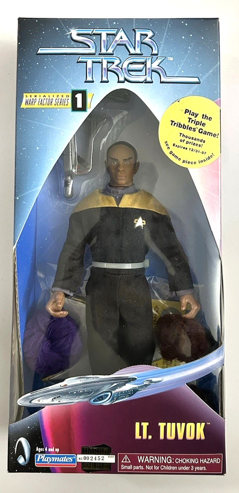 “Star Trek Voyager” Lt. Tuvok, 9” Playmates Figure New