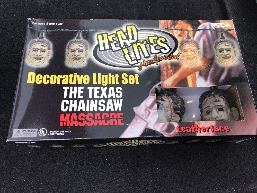 NECA The Texas Chainsaw Massacre Leather Face Head Lite Decorative Light Strand