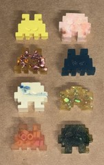 SPACE INVADERS Resin Figure Lot of 8 Urban Designer Art UK Handmade A
