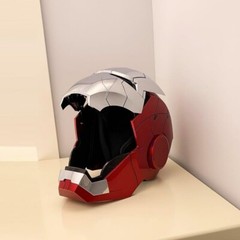2024 Iron Man MK5 1:1 Helmet Wearable Voice-control Cosplay Mask Silver AUTOKING