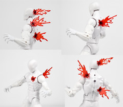 Modular Blood Effect Set for ~1/12 or six inch action figures – 14 piece set