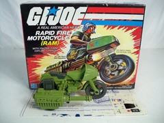 K26i47711 RAM MOTORCYCLE W/ BOX & UNUSED DECALS COMPLETE 1982 VINTAGE HASBRO