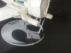Acrylic display stand for Kenner vintage & Hasbro POTF Star Wars X-wing fighter